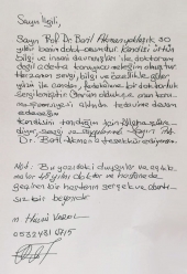 30 yıldır benim doktorumdur.