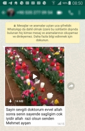 Sizin sayende sağlığım çok iyidir.